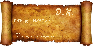 Dégi Márk névjegykártya